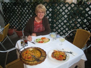 Linda  at dinner