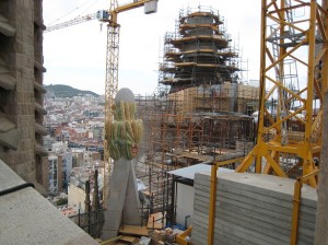 View of the ongoing construction