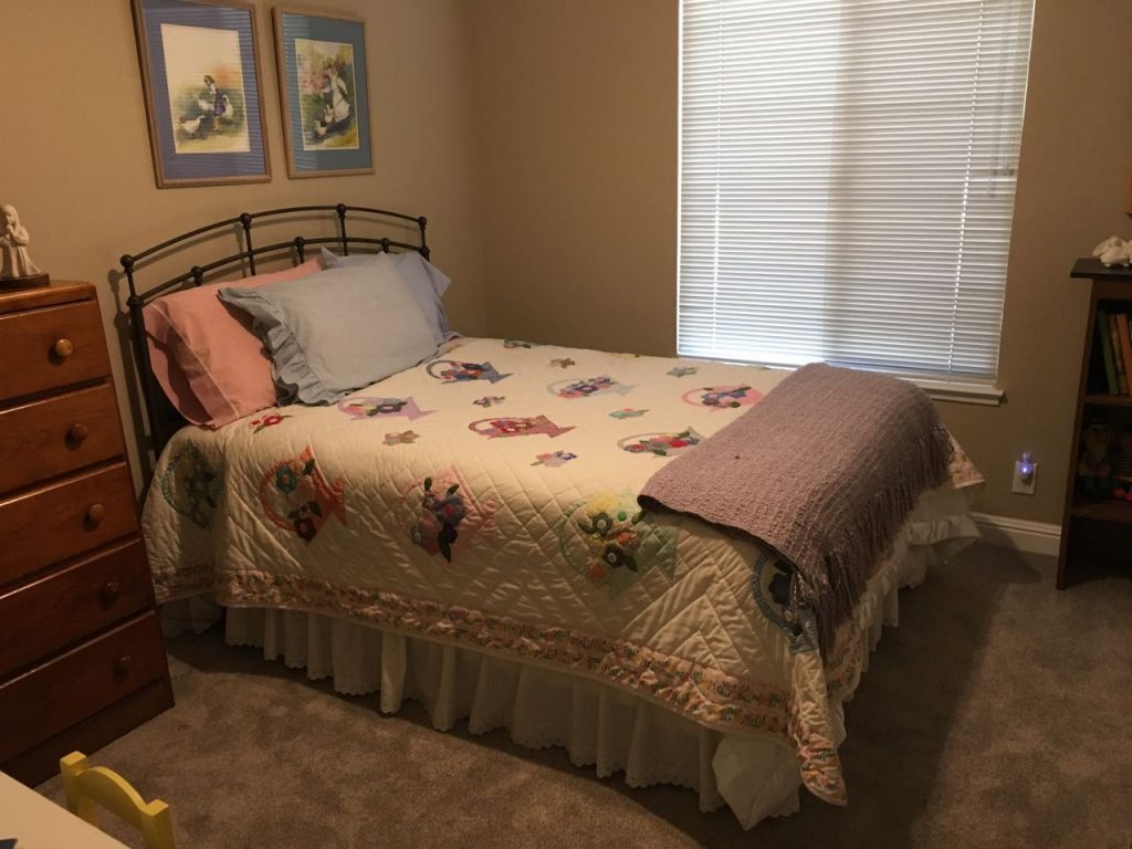 Diane/Felicity's room with new carpet.