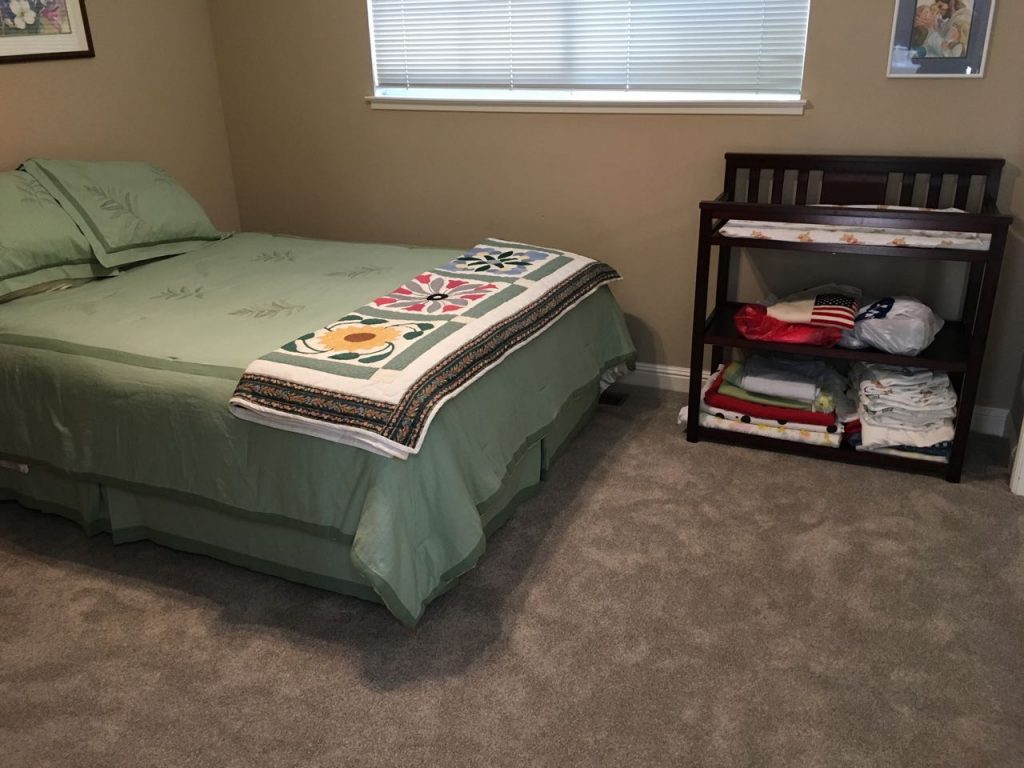 Michelle's room with new carpet.