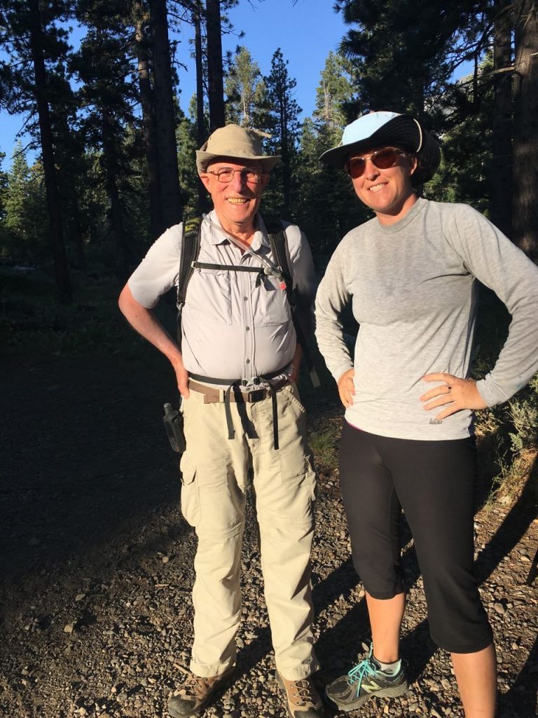 At the trailhead, 6:50am.