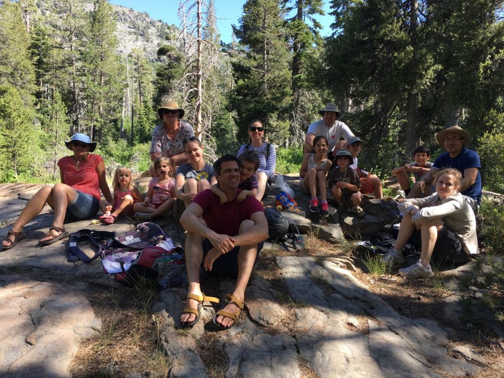 Relaxing near the creek at Glen Alpine.