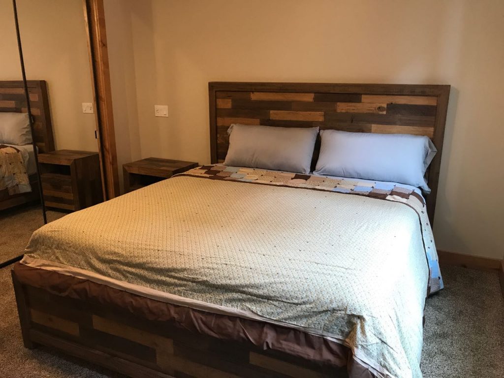 Downstairs bedroom #1 with king bed.
