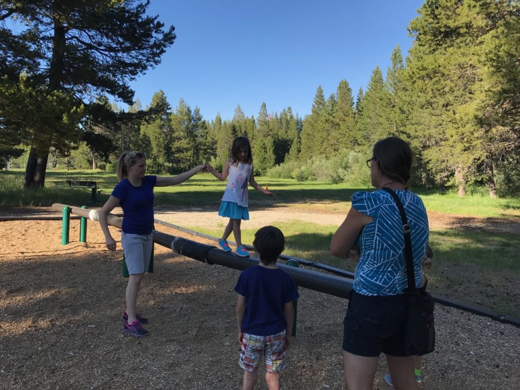 In the park near Barron Lake.