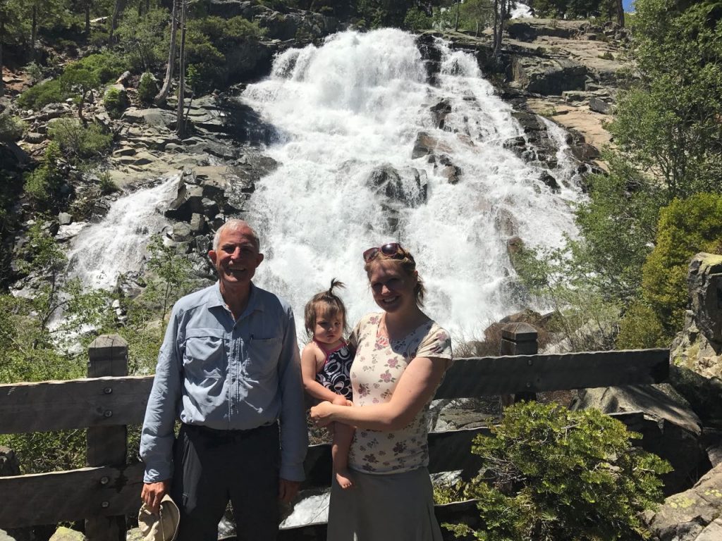 David, Matilda and Michelle with Eagle Falls in background.