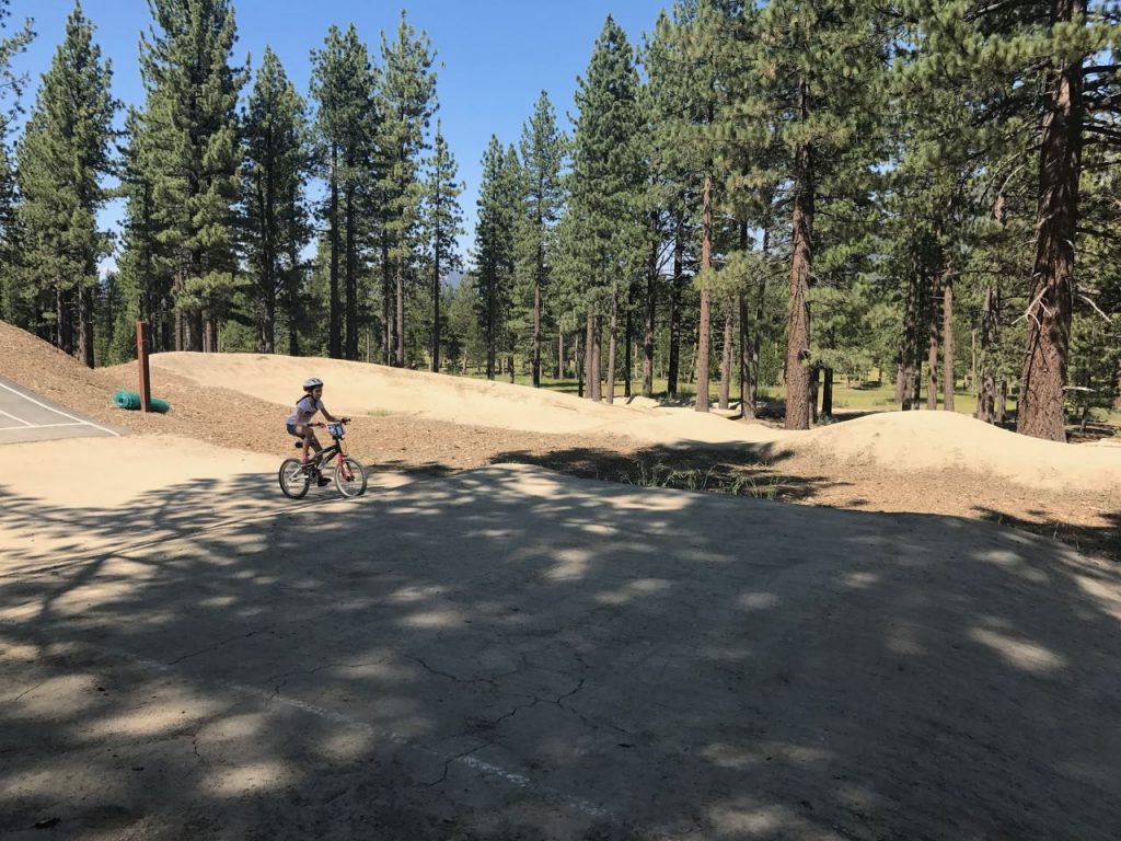 Rachelle on a BMX course at Bijou Park.