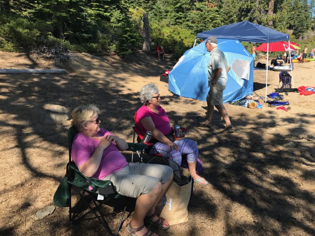Linda, Cheryl and Russell at Rubicon Beach (D.L. Bliss State Park).