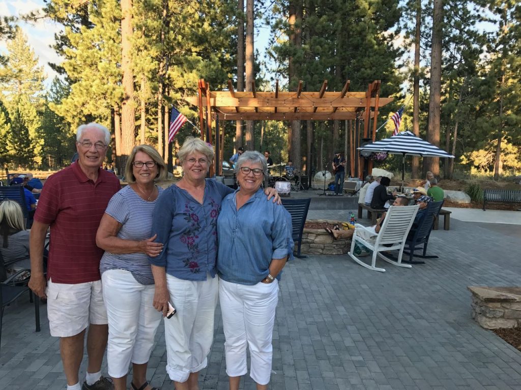 At the Lake Tahoe AleWorx, with musical performers behind us.